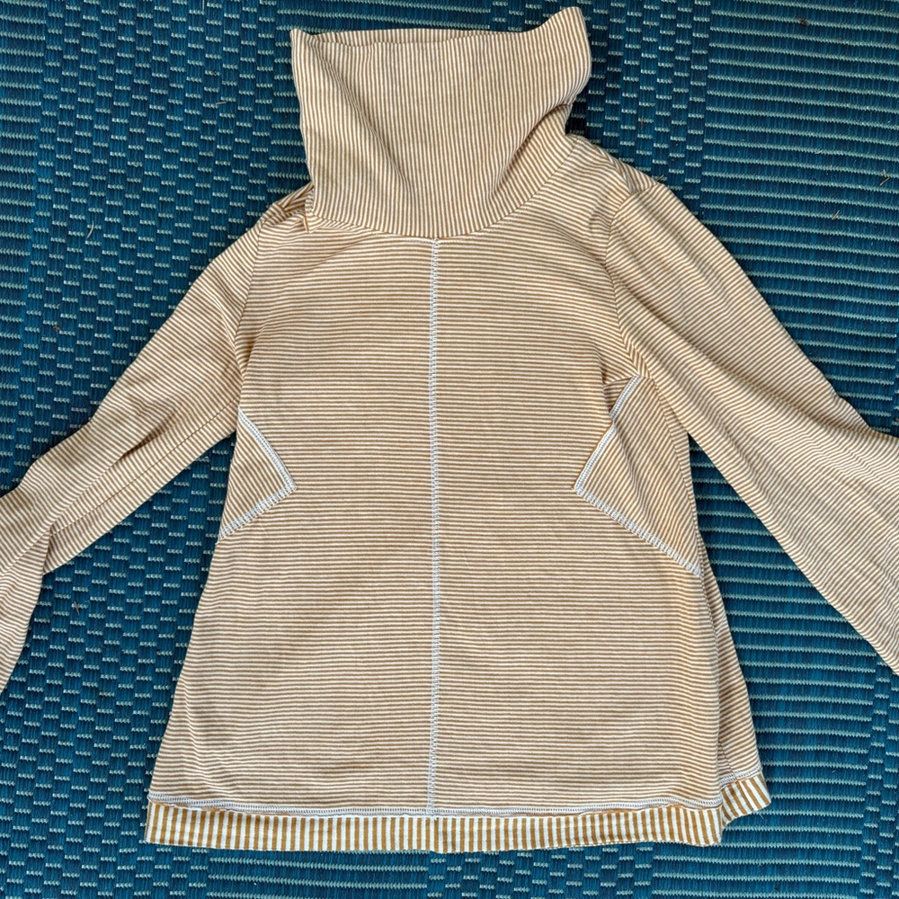 Maeve Striped High Neck Sweater